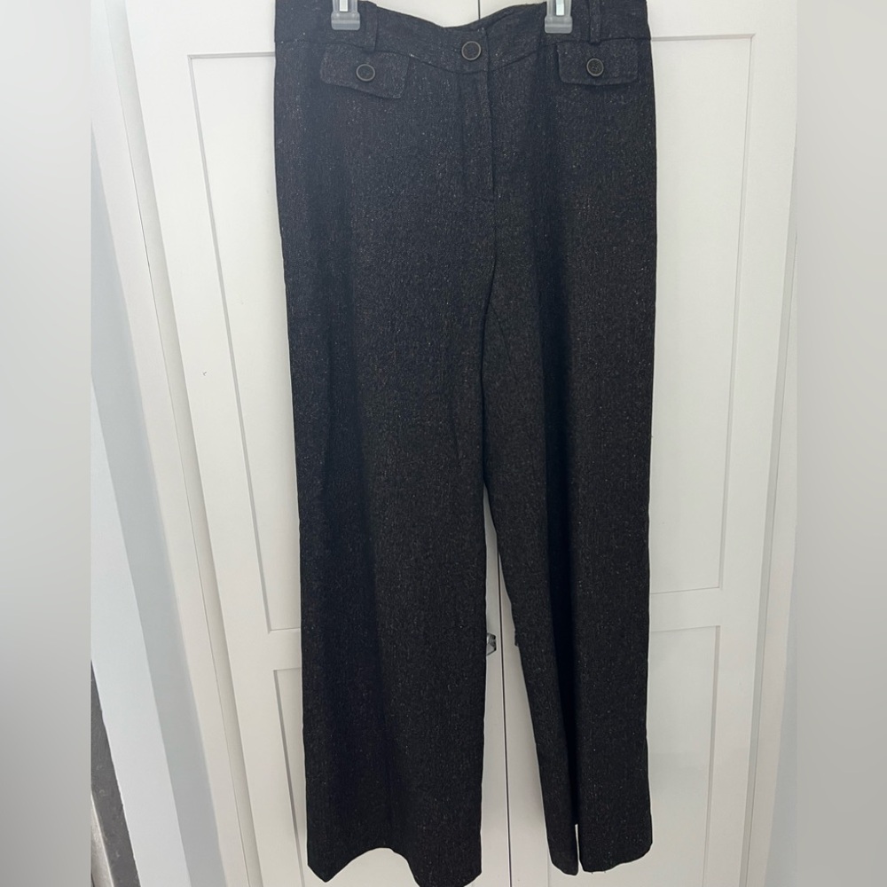 Ann Taylor LOFT Suit Women Dark Brown Tweed Wool Blazer and Pants Size 6 - Picture 8 of 16